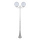 Siena Twin 30cm Spheres Tall Post - White Finish / E27 Siena Twin 30cm Spheres Tall Post - White Finish / E27